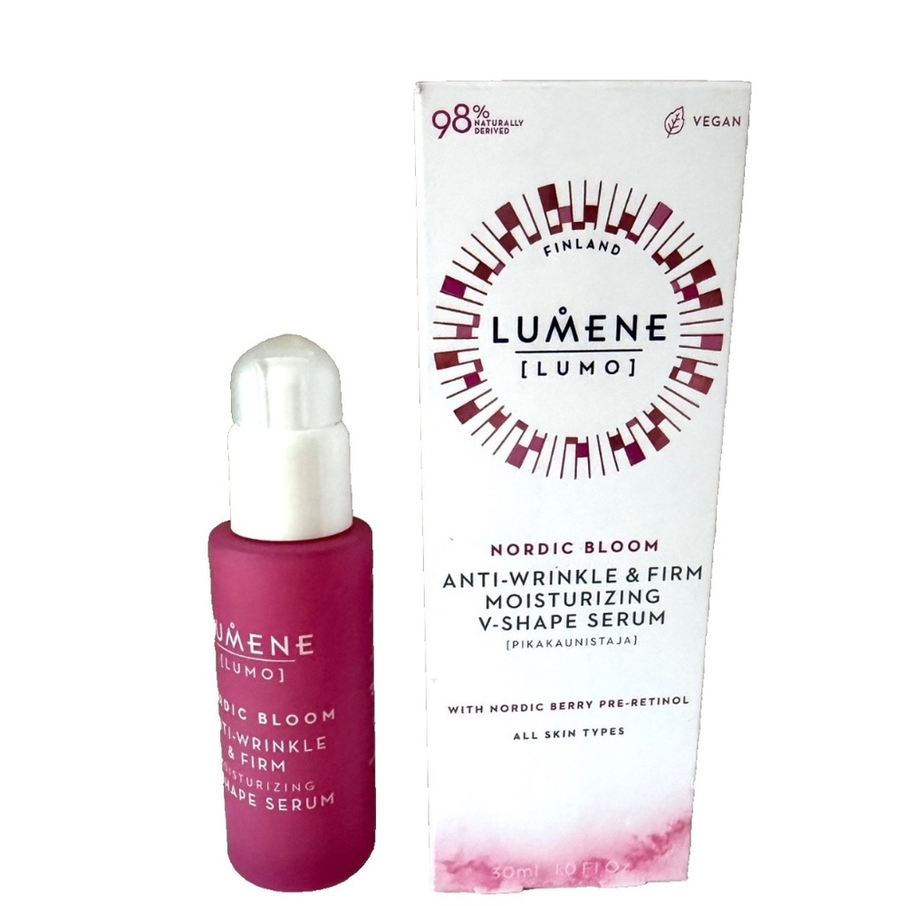 LUMENE Nordic Bloom Anti-Wrinkle & Firm Moisturizing V Shape Serum -1.0oz./30ml